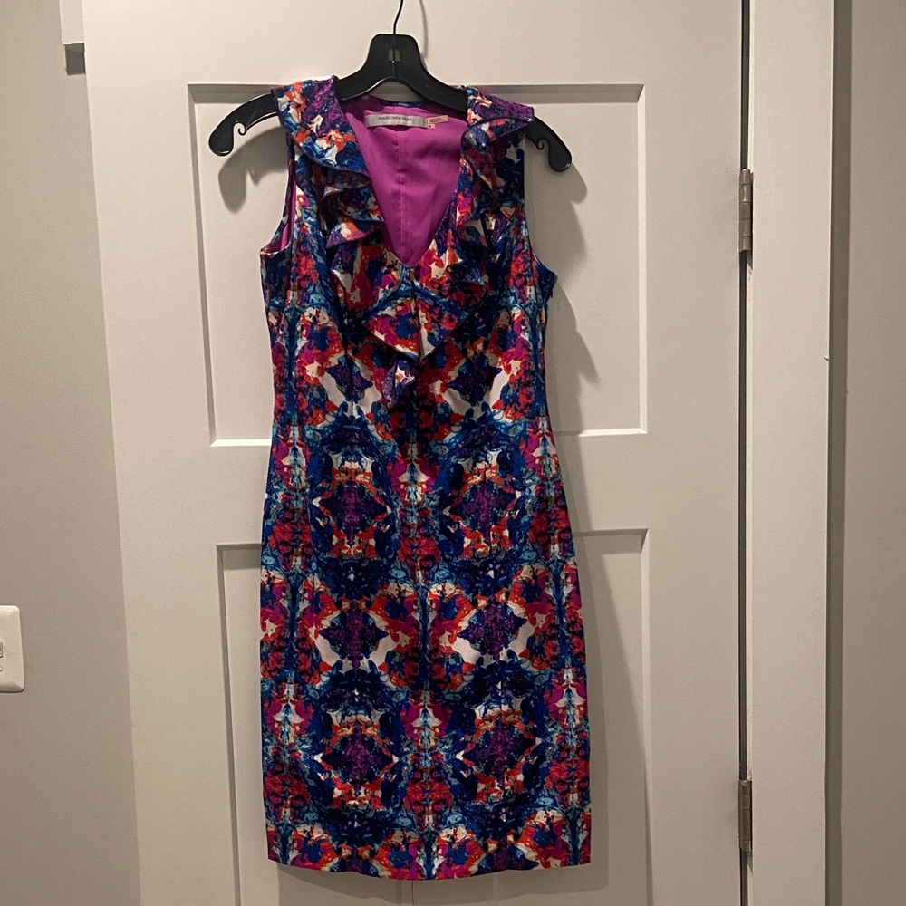 Marc New York by Andrew Marc Vibrant Multicolor Midi Dress